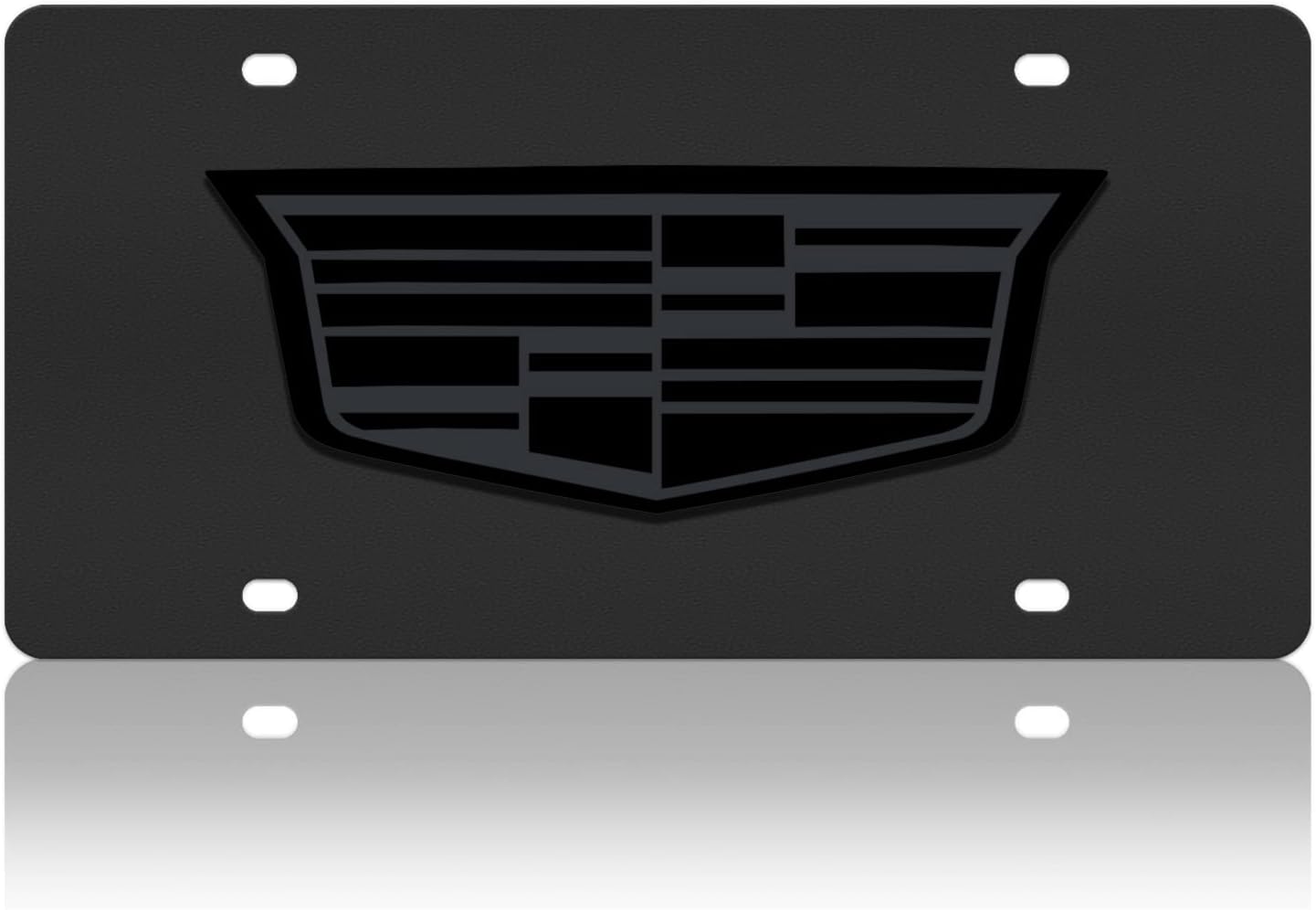 Cadillac Blackout Logo Auto Plate