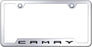 Toyota Camry Laser Etched Cut-Out Mirrored Chrome Stainless Steel License Plate Frame