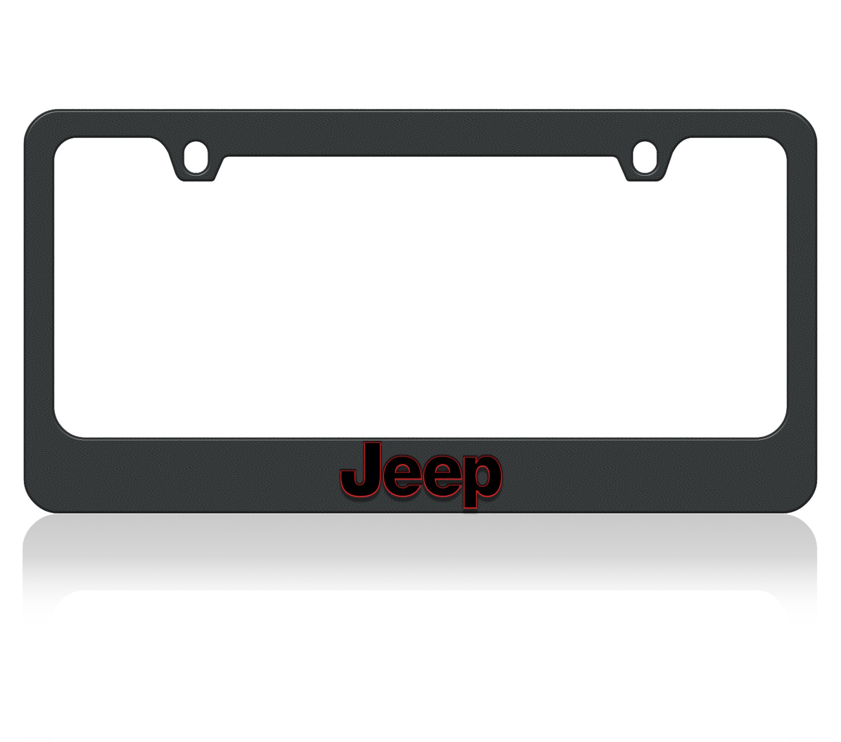 Jeep Word - Black License Plate Frame