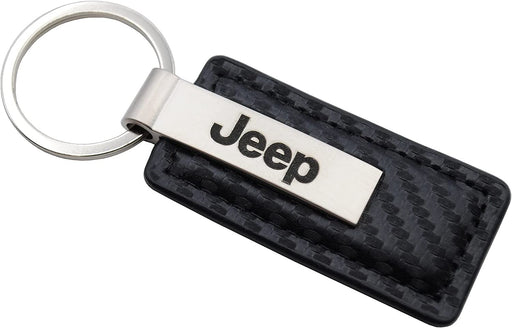 Jeep Cherokee Carbon Fiber Leather Key Fob