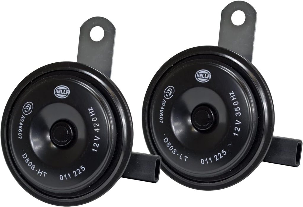 HELLA 011225881 Black 77mm 12V BX Disc Horn Kit (Toyota)