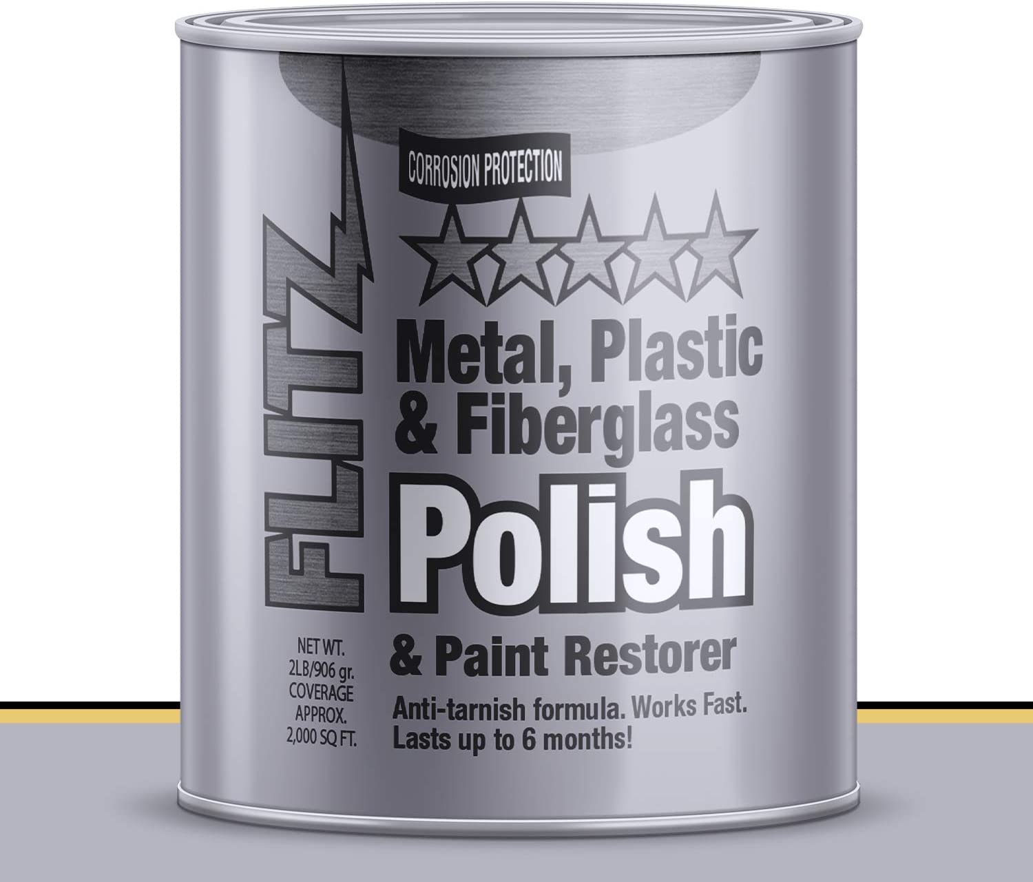 FLITZ CA03518 Paste Polish for Metals, Fiberglass, Plastic & Paint (2LB)