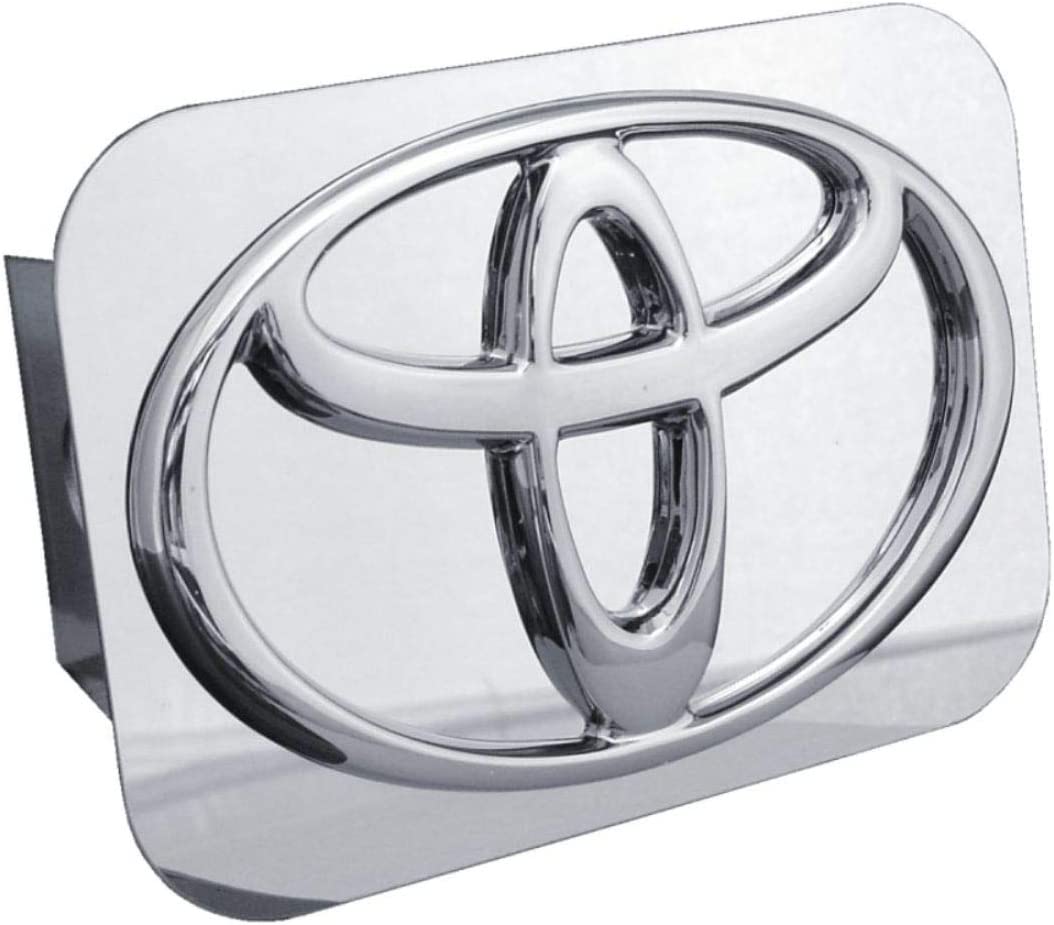 Toyota 3D Logo Mirrored Chrome Trailer Hitch Plug