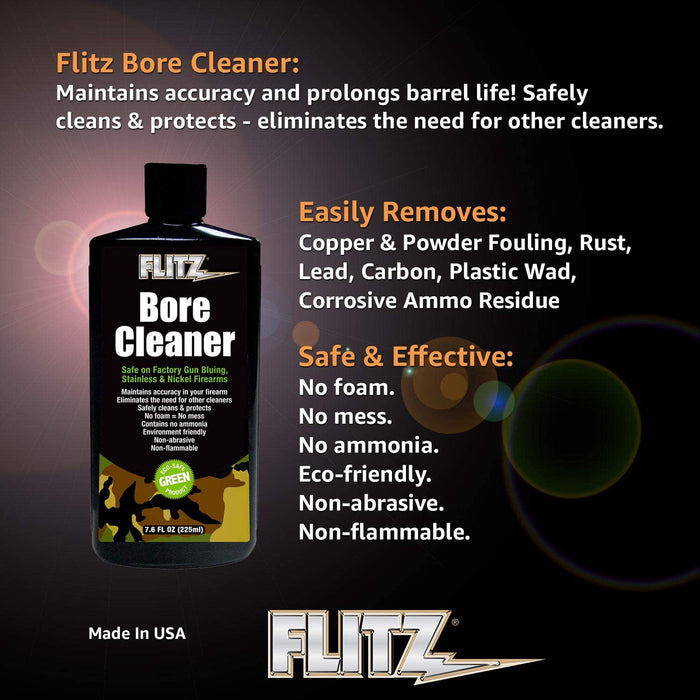 FLITZ Gun Bore Cleaner 7.6oz Bottle (GB 04985) (Bundle of 3)