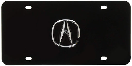 Acura 3D Chrome Logo Black Stainless Steel License Plate