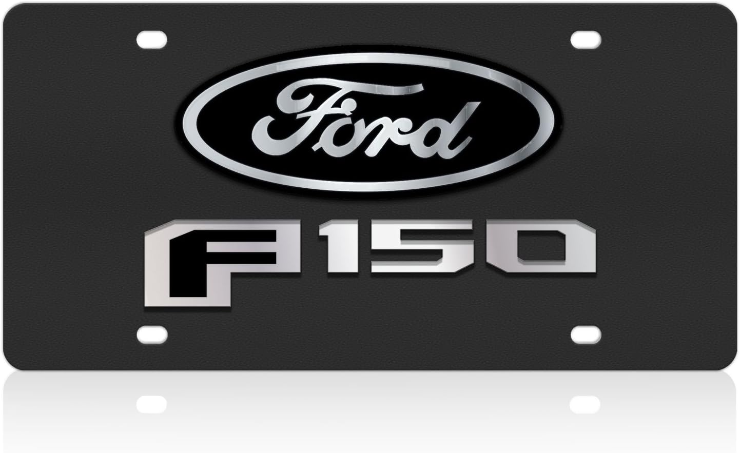 Ford F-150, Black Carbon Steel License Plate