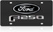 Ford F-250 Carbon Steel License Plate, Black Ford Oval