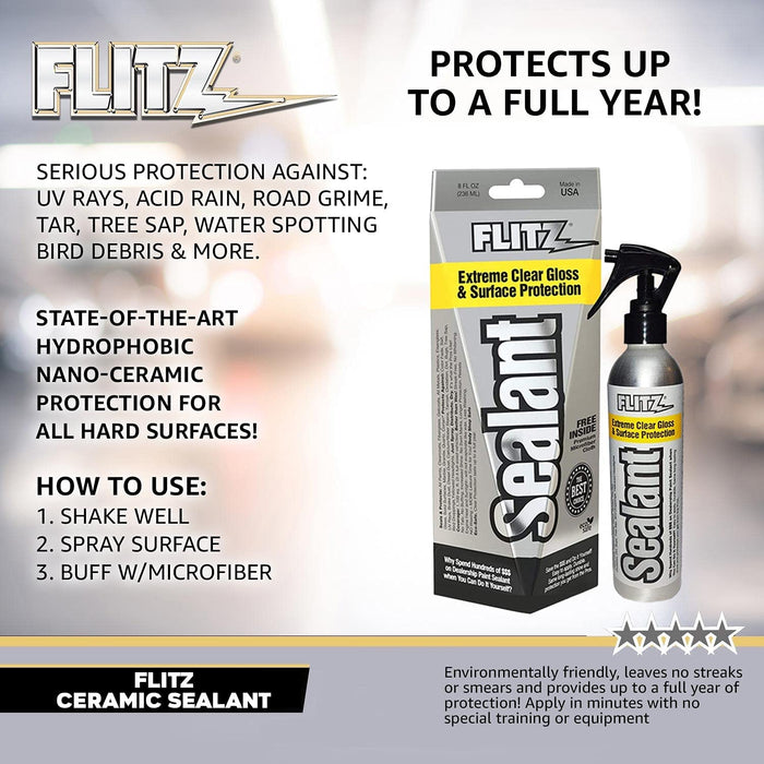 Flitz Ceramic Spray Sealant and Paint Protectant: Shine, Seal Clear Coat