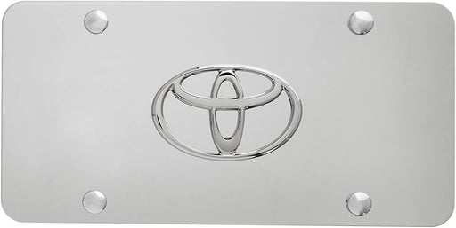 Toyota 3D Logo Chrome Steel License Plate Frame
