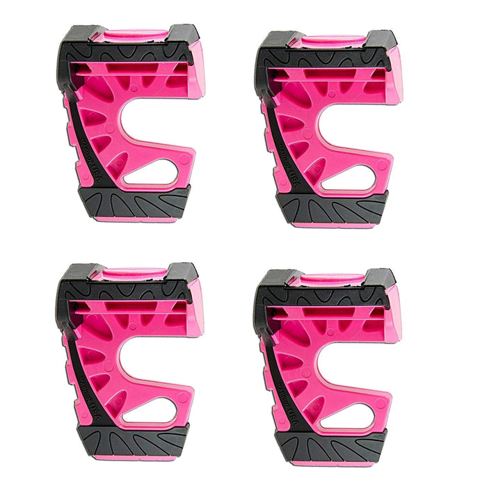 Wedge-It 3-in-1 Ultimate Door Stop Heavy Duty Lexan Plastic Rubber Shim - Pink x 4