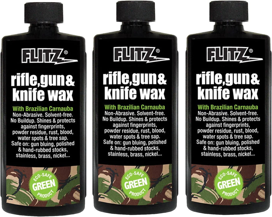 FLITZ GW 02785 Rifle, Gun & Knife Wax 7.6oz Bottle, 3 Pack