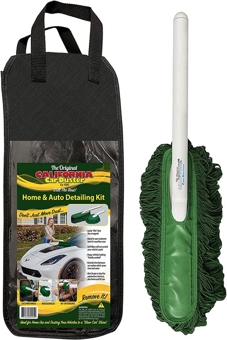 California Car Duster Plastic Handle with Green Mop 62457