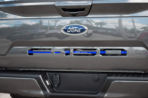 Ford F150, Rear Bumper Letters (Blue Line)
 For 2018 - 2020