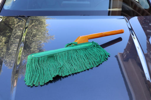 California Car Duster Standard Auto Car Duster with Wooden Handle, Green Mop 62422