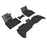 3D MAXpider Custom Fit KAGU Floor Mat (BLACK) Compatible for BMW IX (I20) 2022-2024 - Full Set