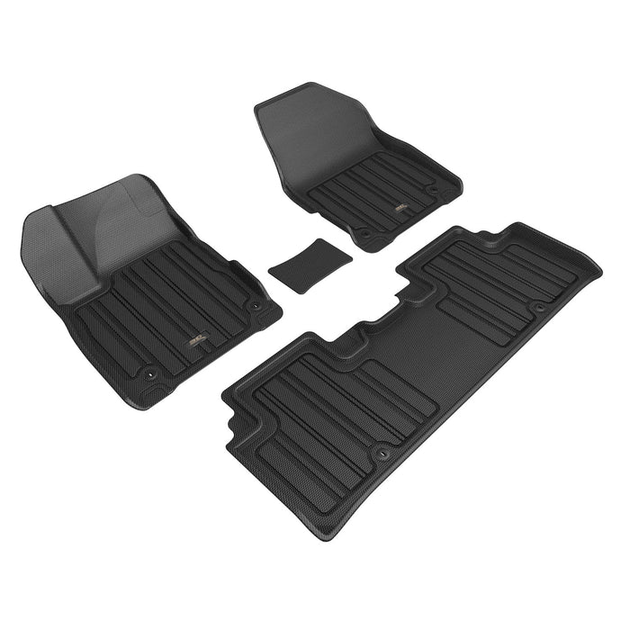 3D MAXpider Custom Fit ELITECT Floor Mat (BLACK) Compatible for KIA EV6 2022-2023 - Full Set