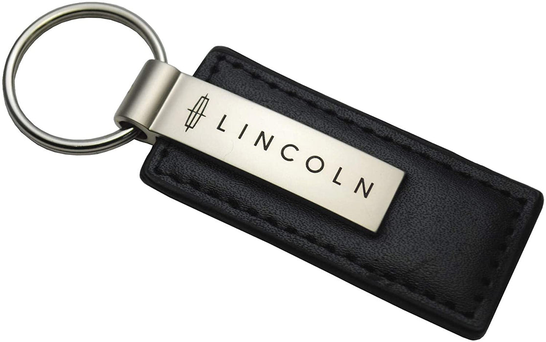 Au-Tomotive Gold Inc. Lincoln Black Leather Key Chain, Official Licensed Product