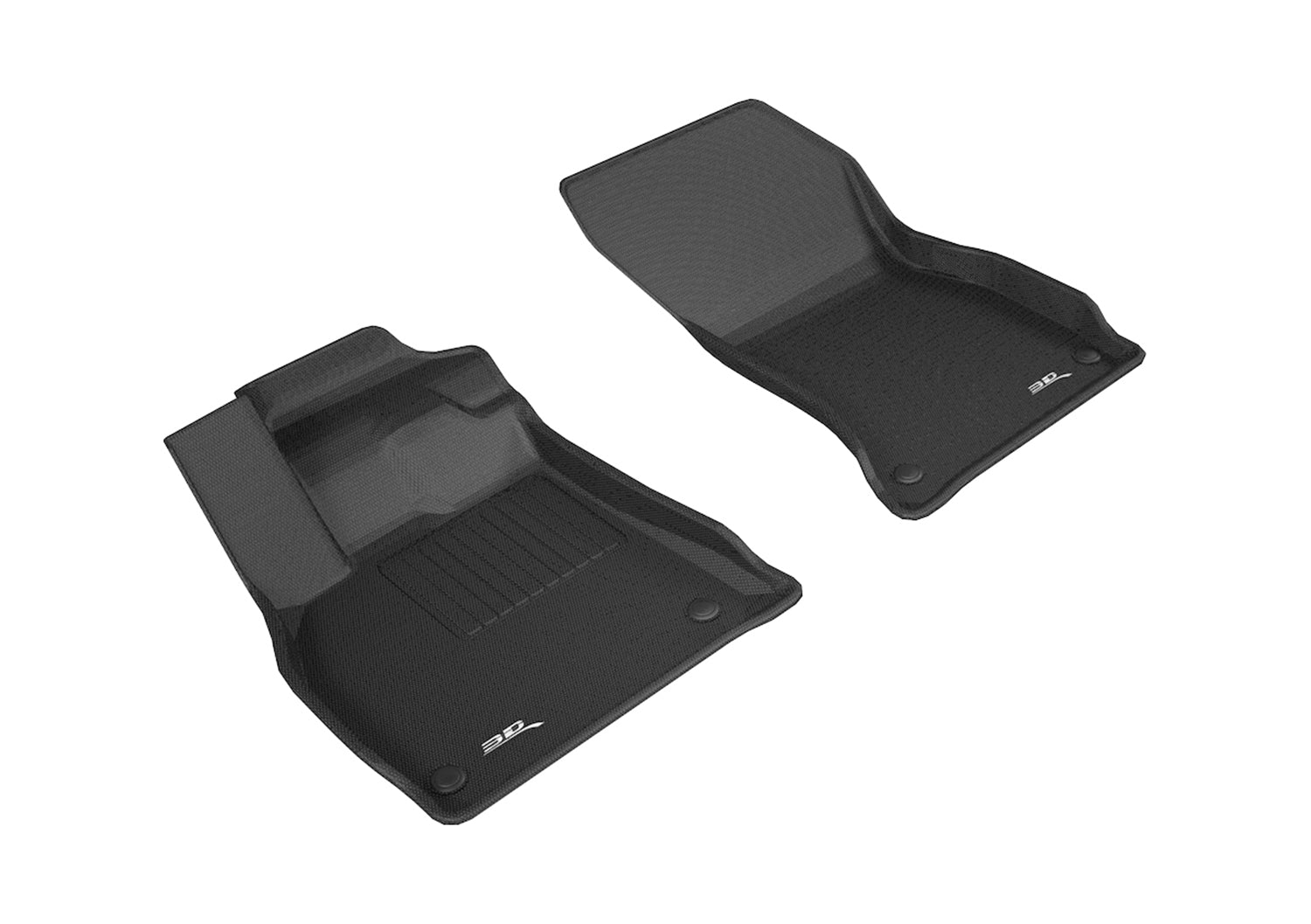 3D MAXpider Custom Fit KAGU Floor Mat (BLACK) Compatible for AUDI Q5/SQ5/SPORTBACK/Q5 PHEV 2018-2023 - Front Row