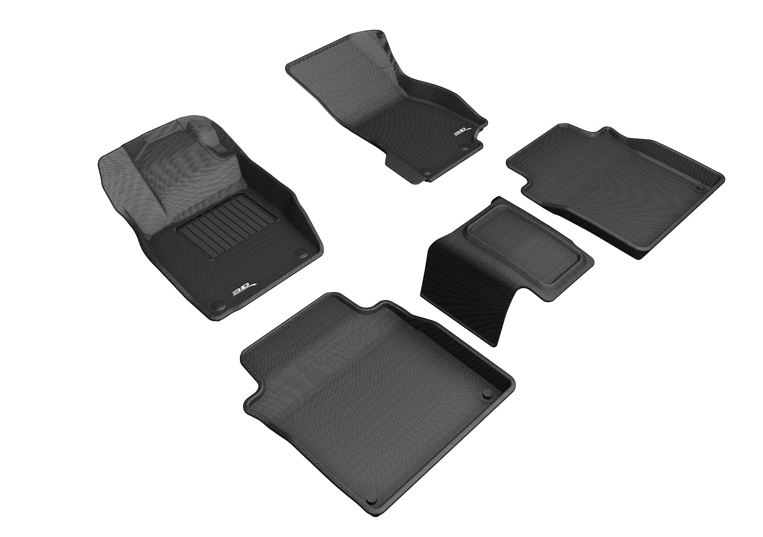 3D MAXpider Custom Fit Floor Liner Mat for AUDI A8 L (D5/4N) 2019-2024 KAGU BLACK R1 R2