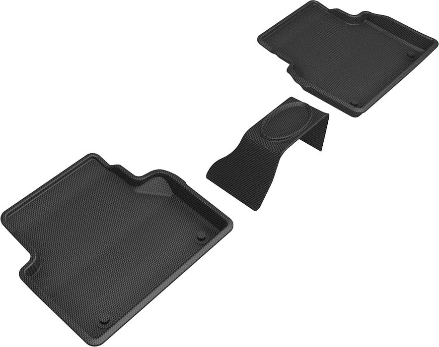 3D MAXpider Custom Fit KAGU Floor Mat (BLACK) Compatible for AUDI A6/A6 ALLROAD/RS6/A7/S7/RS7 2019-2023 - Second Row