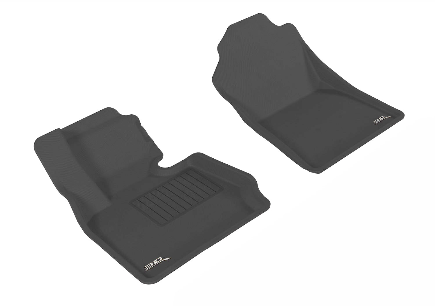 3D MAXpider Custom Fit KAGU Floor Mat (BLACK) Compatible for BMW X3 (F25)/X4 (F26) 2011-2018 - Front Row