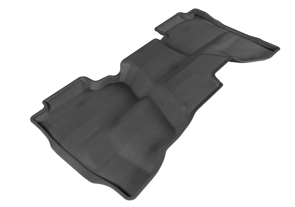 3D MAXpider Custom Fit KAGU Floor Mat (BLACK) for CHEVROLET/GMC SILVERADO/SIERRA DBL CAB 2014-2019 - Second Row