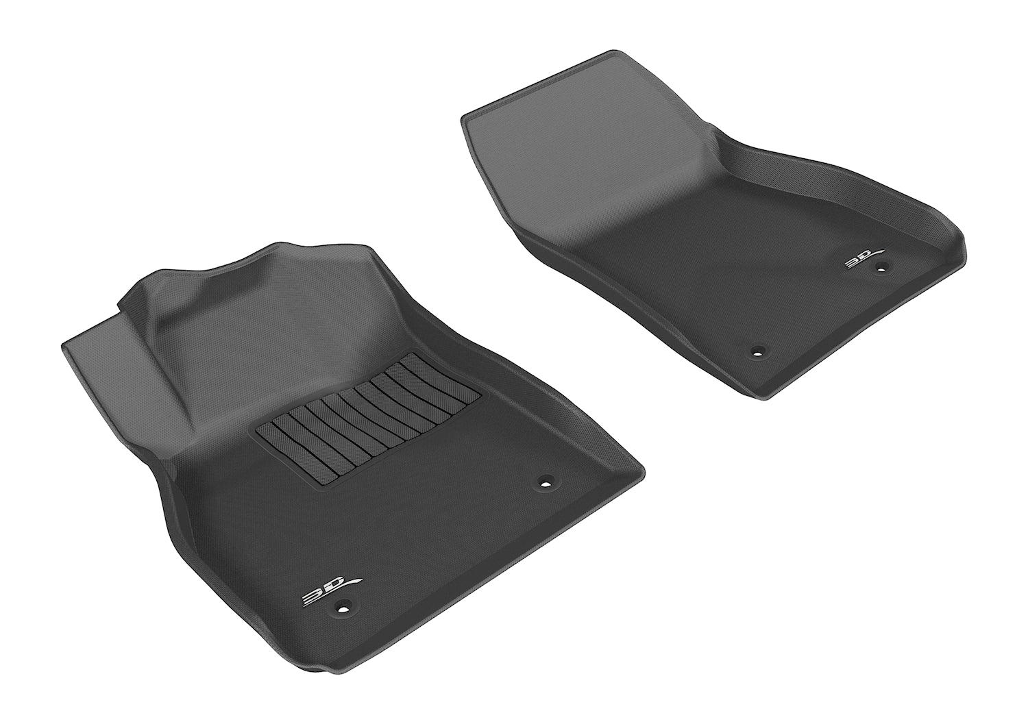 3D MAXpider Custom Fit KAGU Floor Mat (BLACK) Compatible for CHEVROLET MALIBU 2013-2015 - Front Row
