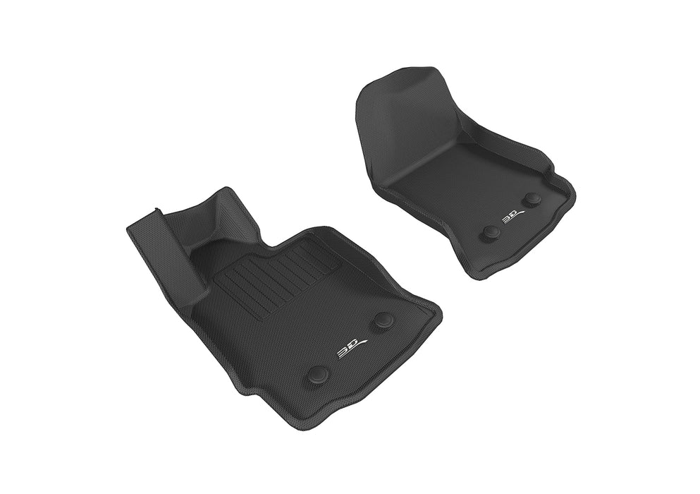 3D MAXpider Custom Fit KAGU Floor Mat (BLACK) Compatible for CHEVROLET CORVETTE (C7) 2014-2019 - Front Row