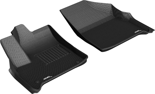3D MAXpider Custom Fit KAGU Floor Mat (BLACK) Compatible for CHEVROLET TRAVERSE 2018-2023 - Front Row