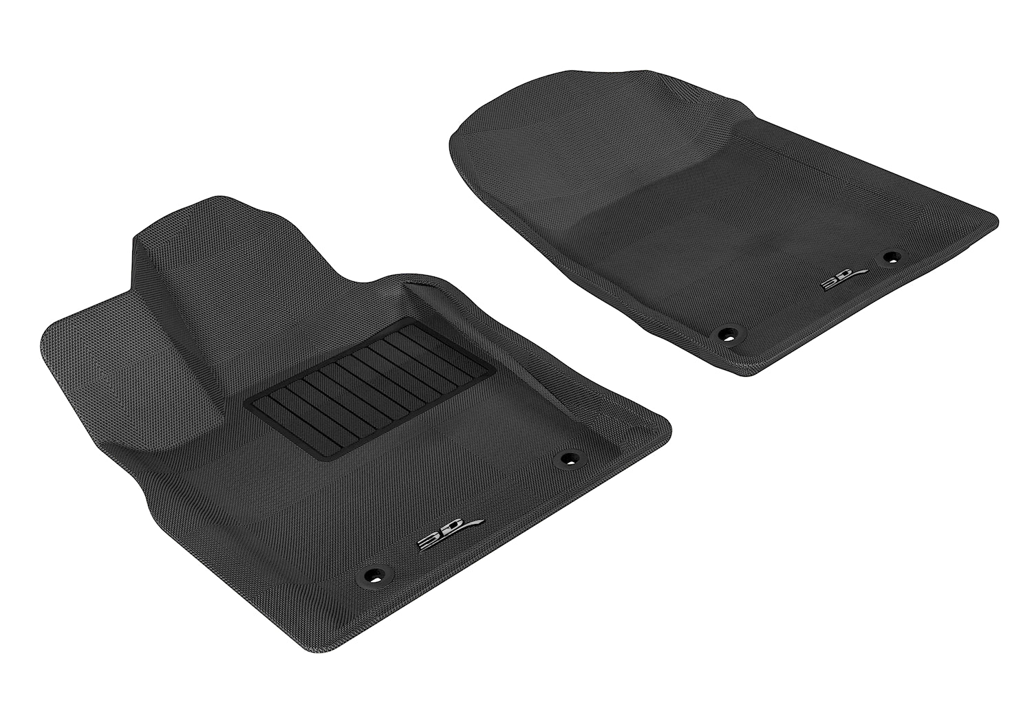 3D MAXpider Custom Fit KAGU Floor Mat (BLACK) Compatible for DODGE/JEEP DURANGO/GRAND CHEROKEE 2013-2023 - Front Row