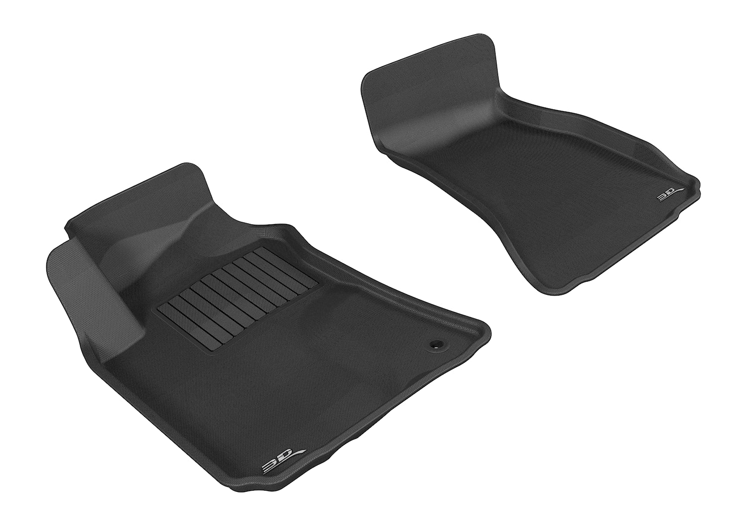 3D MAXpider Custom Fit KAGU Floor Mat (BLACK) Compatible for DODGE CHALLENGER 2008-2010 - Front Row