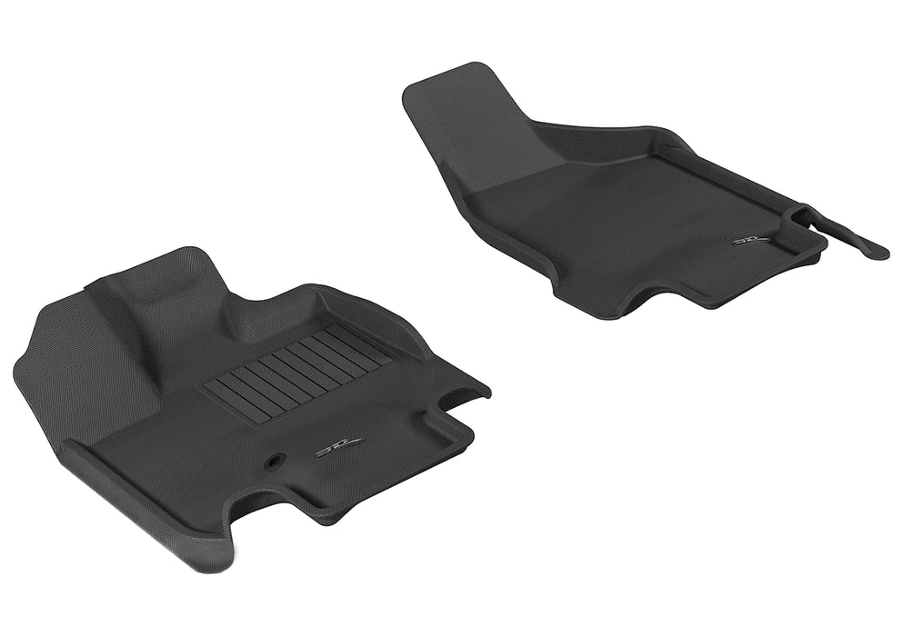 3D MAXpider Custom Fit KAGU Floor Mat (BLACK) Compatible for DODGE GRAND CARAVAN 2008-2020 - Front Row