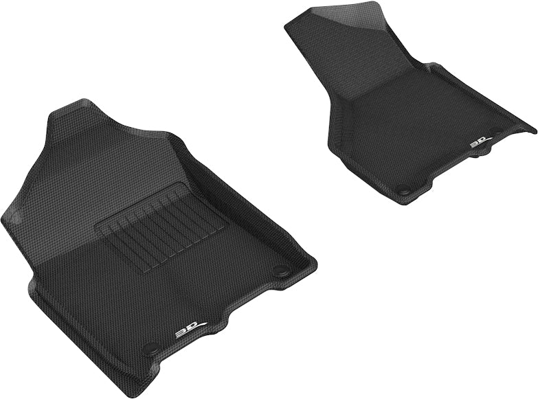 3D MAXpider Custom Fit KAGU Floor Mat (BLACK) Compatible for DODGE RAM 2500/3500 CREW/MEGA 2019-2022 - Front Row