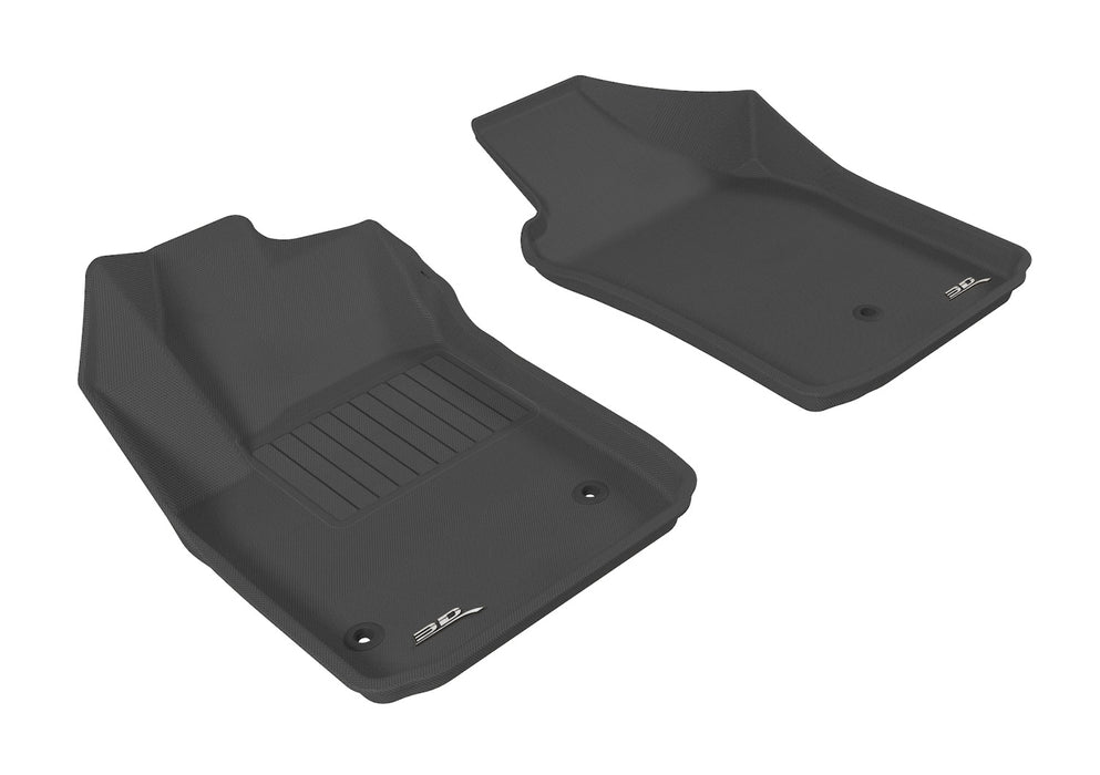 3D MAXpider Custom Fit KAGU Floor Mat (BLACK) Compatible for FIAT 500/500e/Abarth 2012-2019 - Front Row