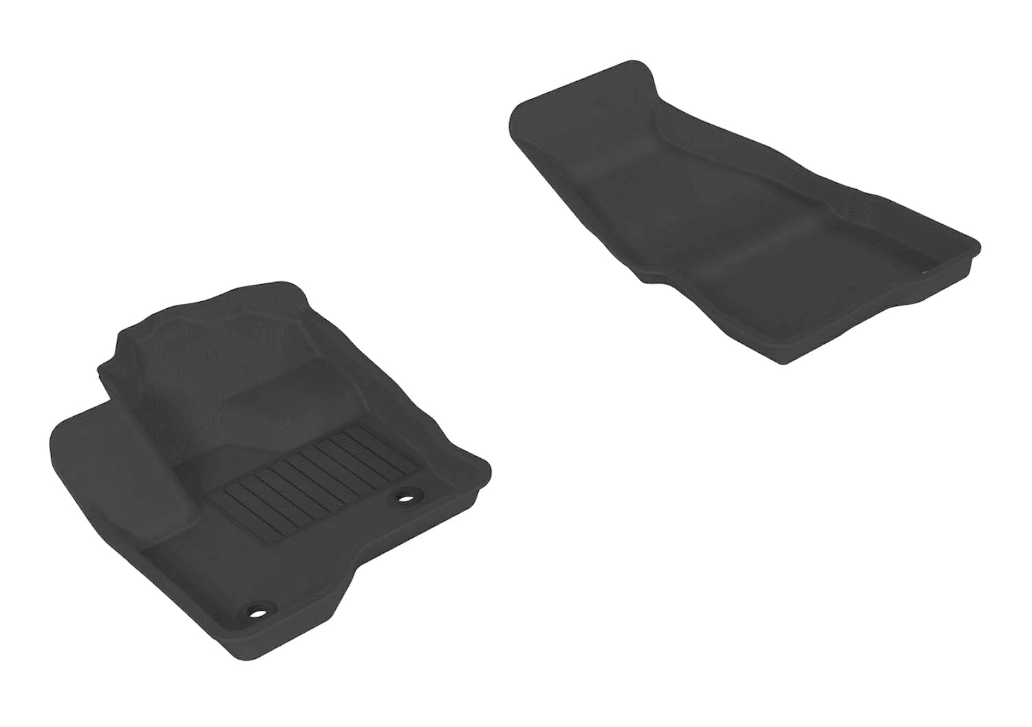 3D MAXpider Custom Fit KAGU Floor Mat (BLACK) Compatible for FORD FLEX 2009-2019 - Front Row