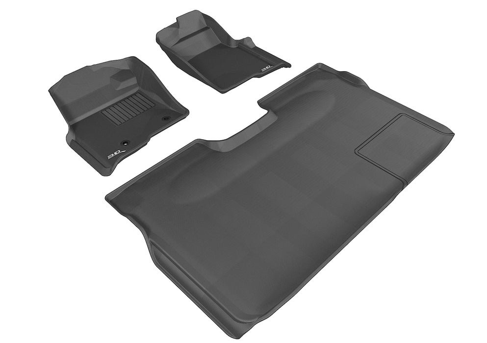 3D MAXpider FORD F-150 2010-2014 SUPERCREW KAGU BLACK R1 R2 (2 POSTS, WITH HEATING DUCT, NOT FIT 4X4 M/T FLOOR SHIFTER, TRIM TO FIT SUBWOOFER)