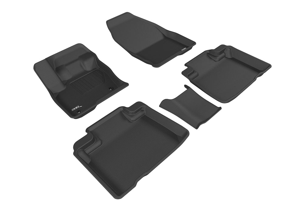 3D MAXpider Custom Fit Floor Liner Mat for FORD EDGE 2015-2024 KAGU BLACK R1 R2