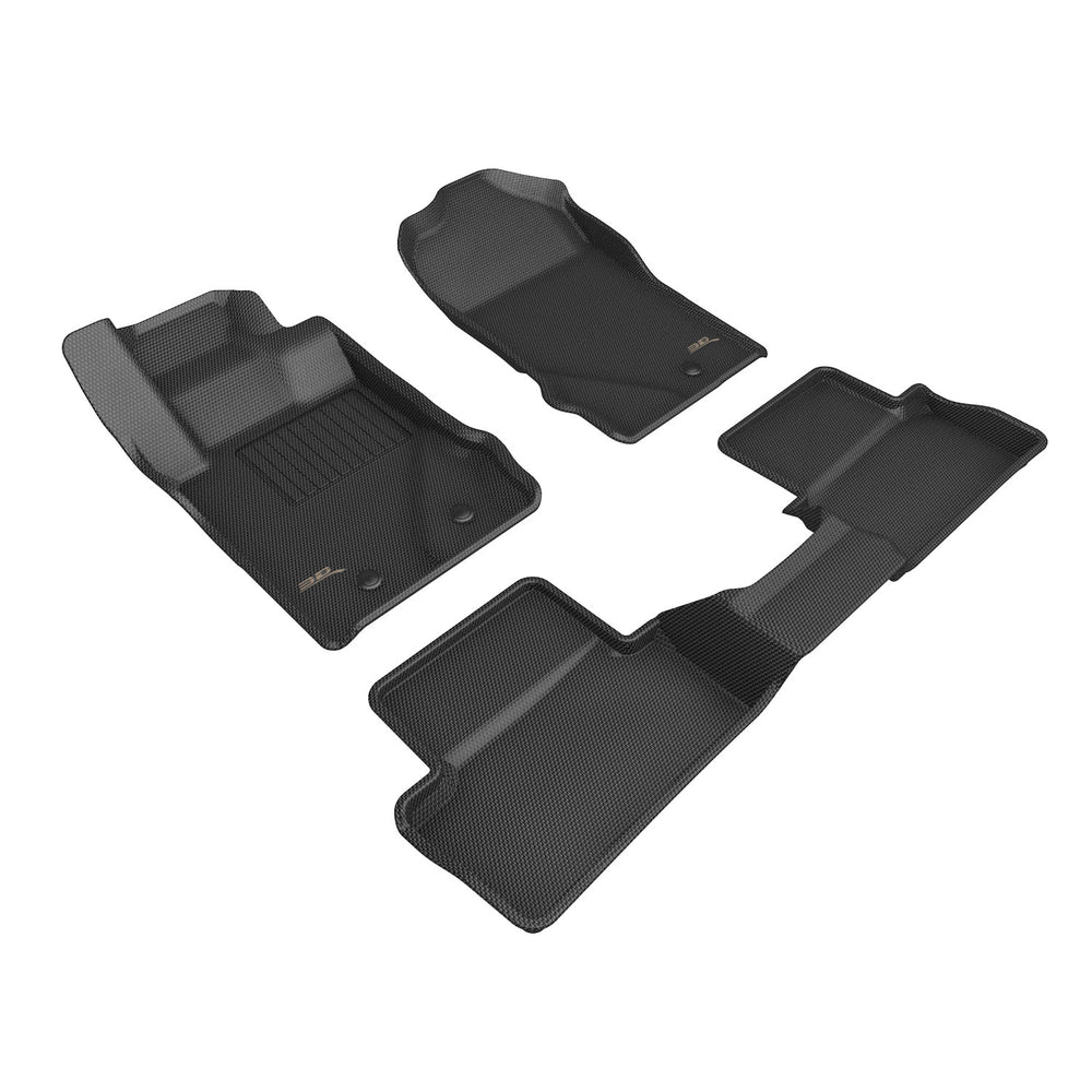 3D MAXpider Custom Fit Floor Liner Mat for FORD BRONCO 2-DOOR 2021-2024 KAGU BLACK R1 R2
