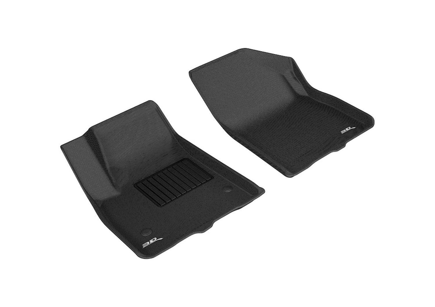 3D MAXpider Custom Fit KAGU Floor Mat (BLACK) Compatible for GMC/CHEVROLET ACADIA/BLAZER 2019-2023 - Front Row