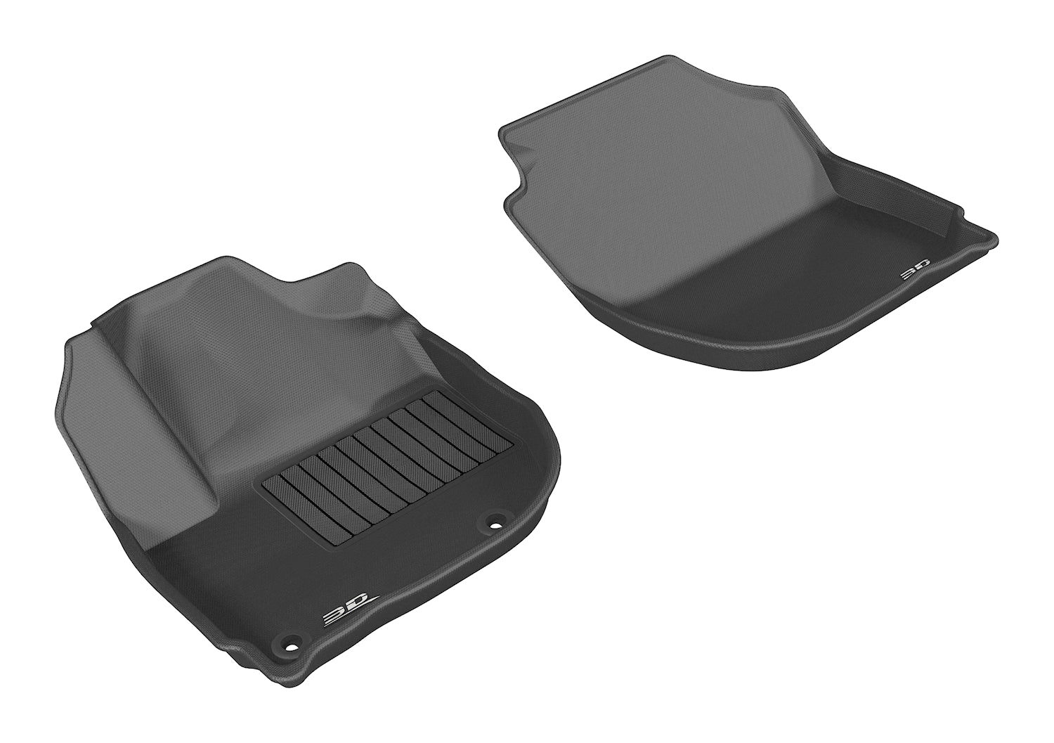 3D MAXpider Custom Fit KAGU Floor Mat (BLACK) Compatible for HONDA FIT/HR-V 2015-2022 - Front Row