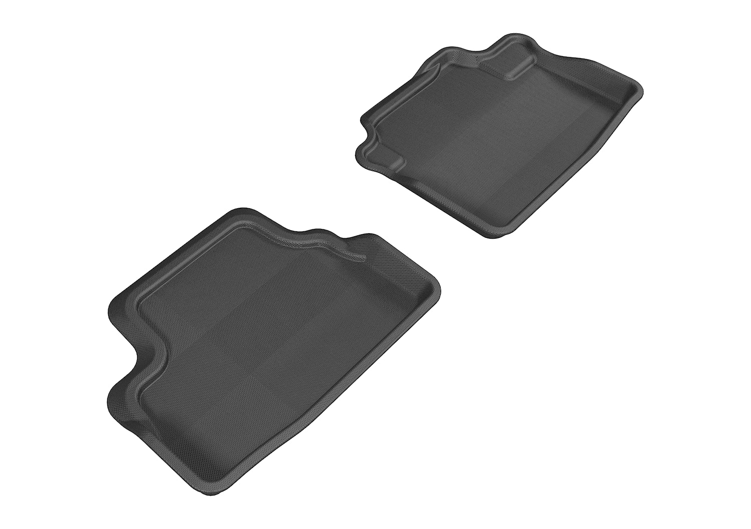 3D MAXpider Custom Fit KAGU Floor Mat (BLACK) Compatible for HONDA ACCORD COUPE 2008-2012 - Second Row