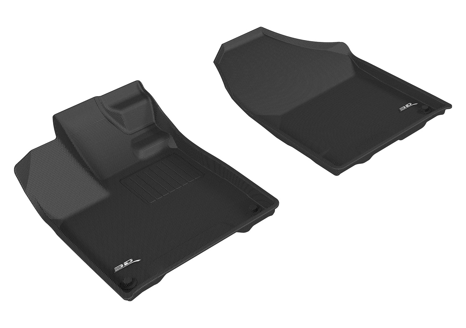 3D MAXpider Custom Fit KAGU Floor Mat (BLACK) Compatible for HONDA PASSPORT/PILOT 2016-2023 - Front Row