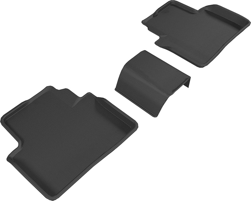3D MAXpider Custom Fit KAGU Floor Mat (BLACK) Compatible for HONDA CIVIC 2016-2021 - Second Row
