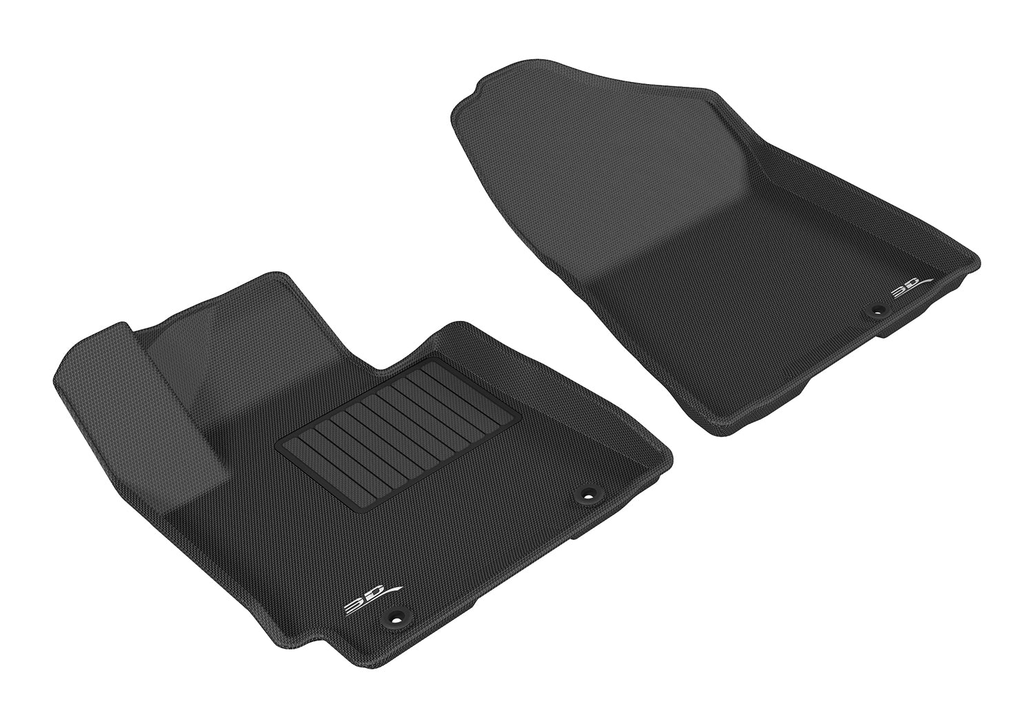 3D MAXpider Custom Fit KAGU Floor Mat (BLACK) Compatible for HYUNDAI TUCSON 2016-2018 - Front Row