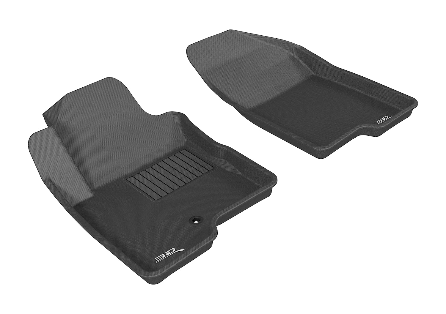 3D MAXpider Custom Fit KAGU Floor Mat (BLACK) Compatible for JEEP COMPASS 2007-2013 - Front Row