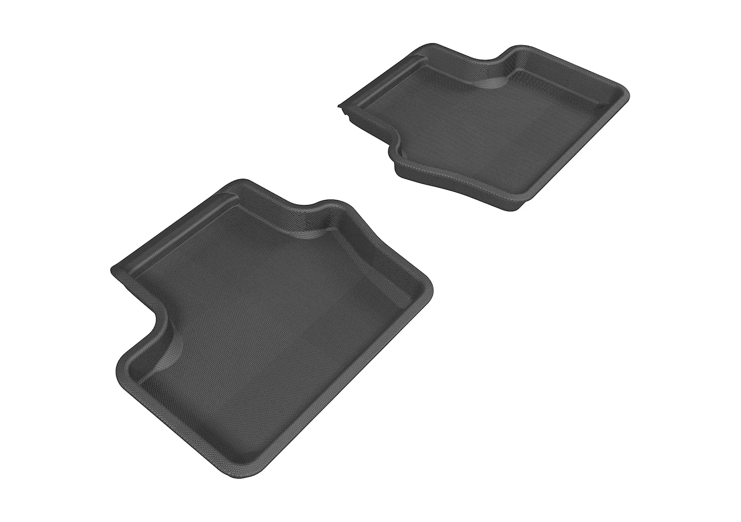 3D MAXpider Custom Fit KAGU Floor Mat (BLACK) Compatible for JEEP COMPASS 2007-2017 - Second Row