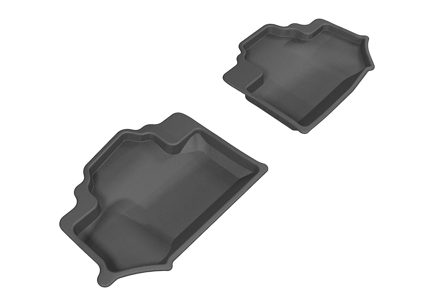 3D MAXpider Custom Fit KAGU Floor Mat (BLACK) Compatible for JEEP WRANGLER JK 2-DOOR 2014-2018 - Second Row