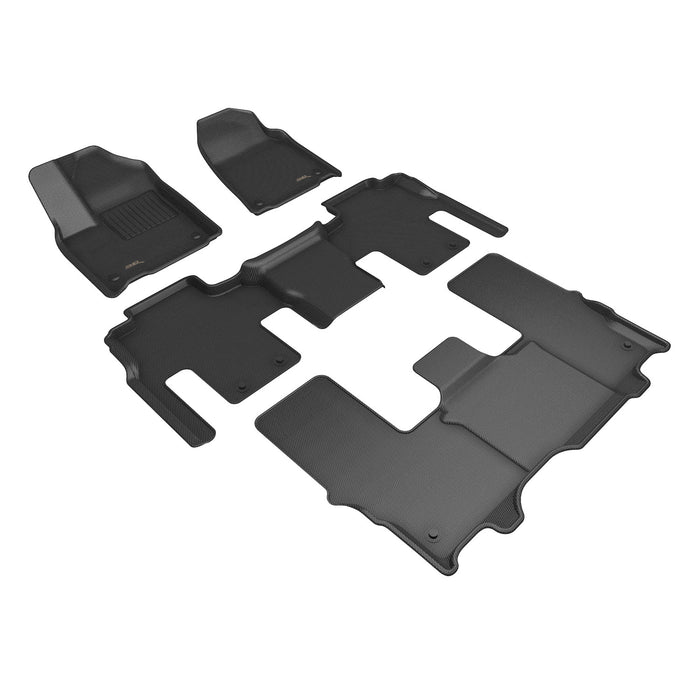 3D MAXpider Compatible with JEEP WAGONEER 8 SEAT 2022-2023 KAGU BLACK R1 R2 R3
