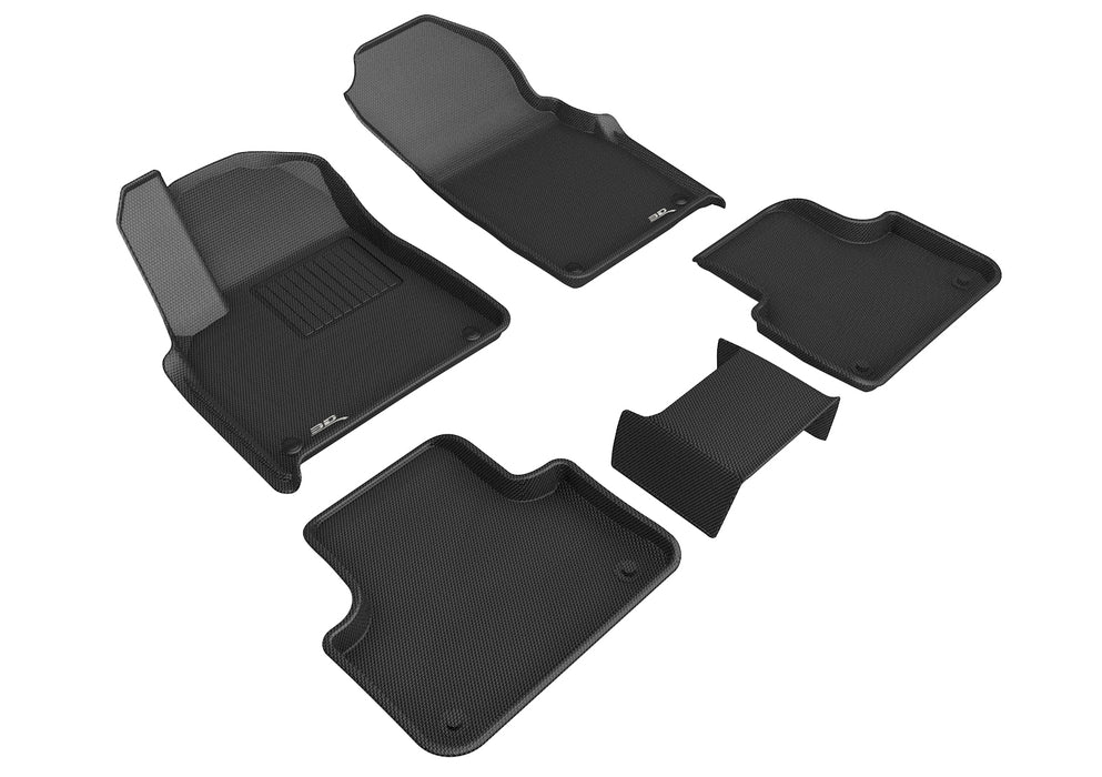 3D MAXpider Custom Fit KAGU Floor Mat (BLACK) Compatible for LAMBORGHINI URUS 2019-2022 - Full Set