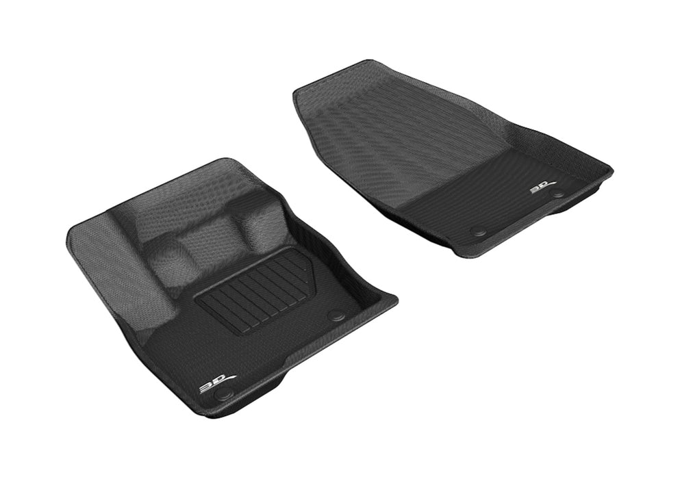 3D MAXpider Custom Fit KAGU Floor Mat (BLACK) Compatible for LINCOLN NAUTILUS/MKX 2016-2023 - Front Row